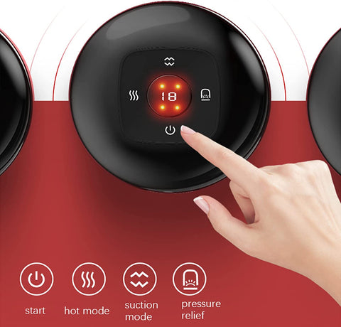 Intelligent Breathing Cupping Massage Instrument The Smart Cupping Therapy Massager - (Black)