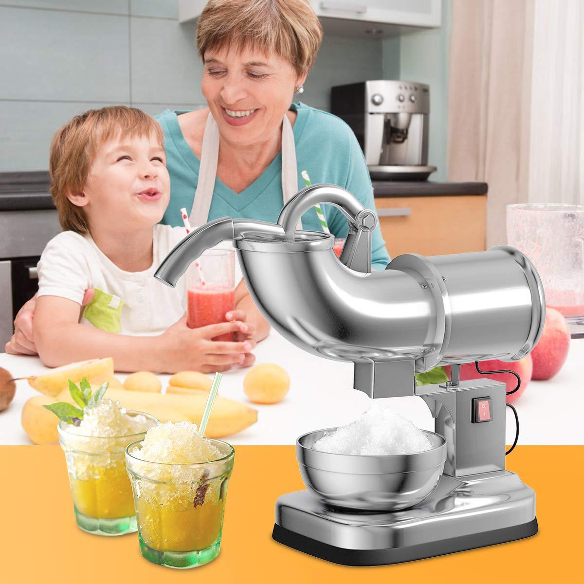 Electric Ice Shaver, 250W Stainless Steel Snow Cone Maker