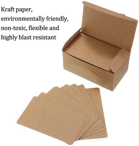 WILLOW 300 PCS Blank  Paper Kraft Cards Business Card, Small Notepads