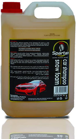 Spartanwax Snowfoam Car Shampoo 5L