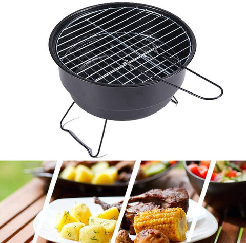 Mini Portable Round Camping BBQ  Grill Stand Stove Outdoor Camping Hiking Travel & Fishing