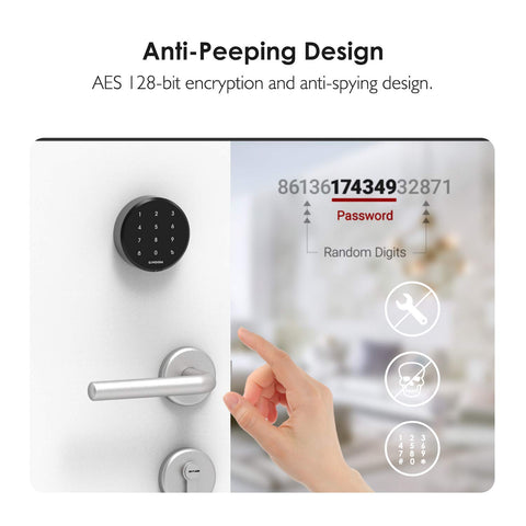 Smart Lock, Keyless Entry Door Lock with AES 128-bits Encrypted, Extra Keypad Included, Easy Installation