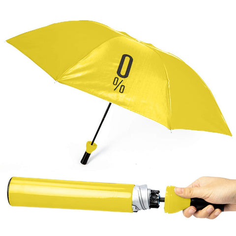 Folding Plastic Bottle Shape Umbrella - (Yellow)