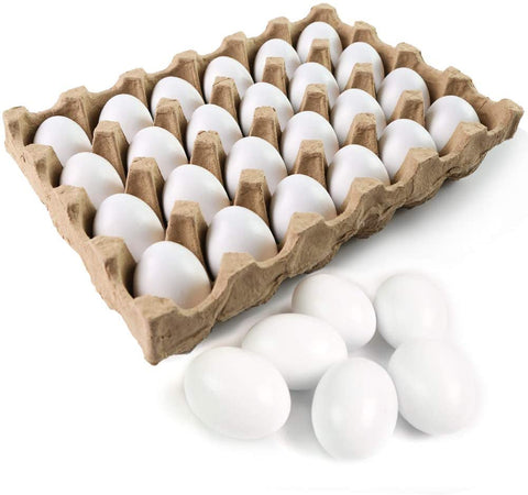 8Pcs Wooden Fake Easter Eggs for Children DIY Game,Kitchen Craft