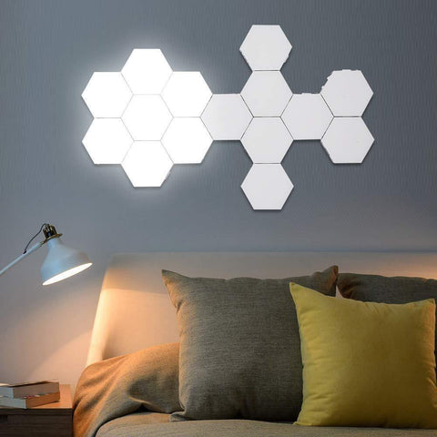 Hexagonal Wall Lamp Creative Assembly LED  Light Smart Dimmable Touch Sensitive