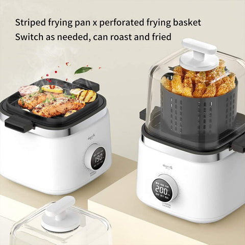 Deerma Air Fryer Oven Multi-function Oiless Cooker 2L ,1000W (white) KZ200