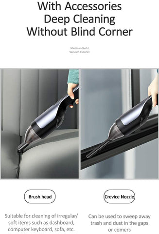 USAMS Mini Handheld Vacuum Cleaner for Car/Home Cleaning