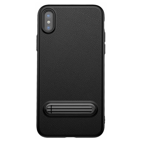 Baseus Phone Cover Case with Magnetic Holder Stand for iPhone X in White - SquareDubai