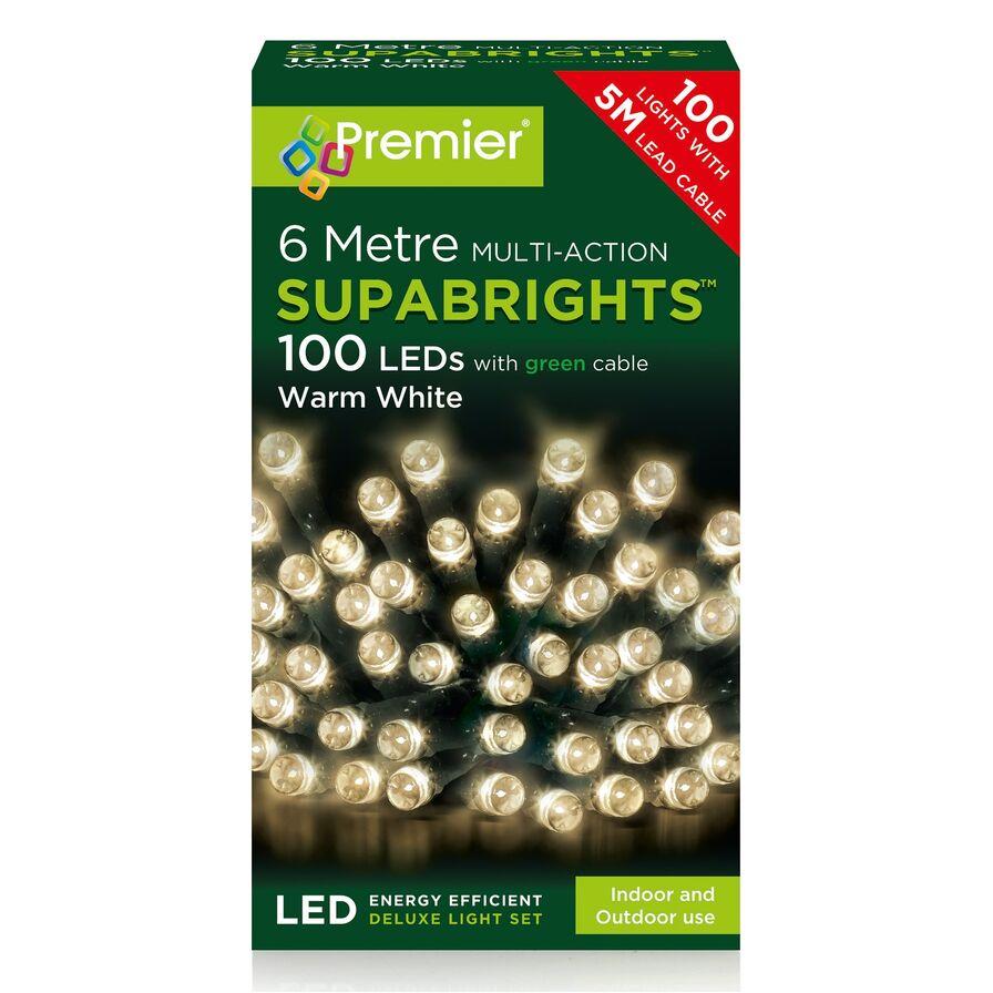 100 Supabrights LED Lights (Warm White) - Premier