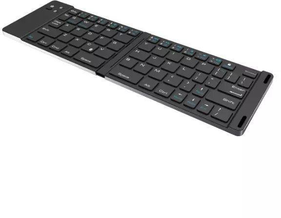 F66 Foldable Aluminum Alloy Stent Bluetooth keyboard Support Android Windows ISO - SquareDubai
