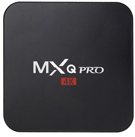 MXQ Pro Android TV Box Amlogic S905 64bit Quad Core 4K Ultra HD KODI H.265 Hardware Decoding-Black