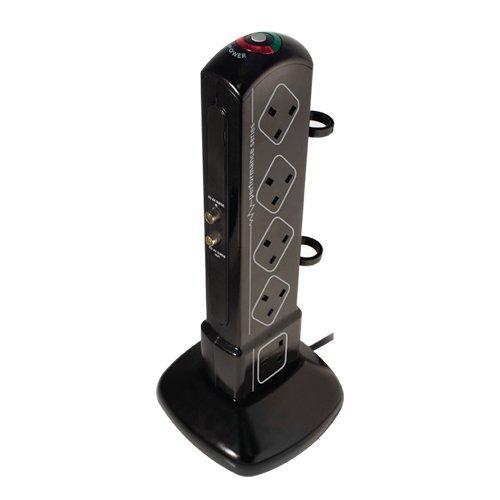 10 Socket Extension Tower w/ Surge Protection