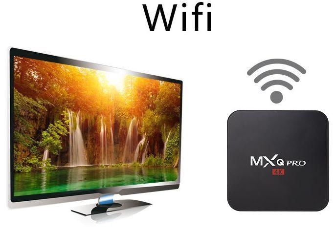 MXQ Pro Android TV Box Amlogic S905 64bit Quad Core 4K Ultra HD KODI H.265 Hardware Decoding-Black