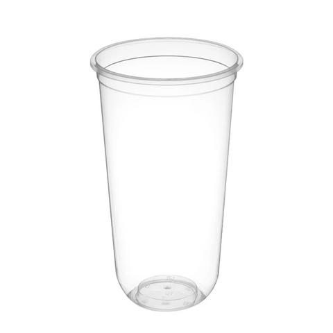 90mm Diameter Sealable U Shaped Disposable Plastic Cup for Bubble Tea / Fruit Juice   (Box of 1000) Without Lid