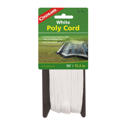 Coghlan's Braided Nylon Poly Cord, 50-Feet, White