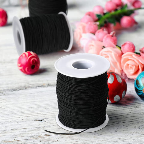 Willow Set of 2 Elastic Cord for Bracelets, Necklaces, Beading and DIY Jewelry Making, 1 mm, 100 m/ Each Roll