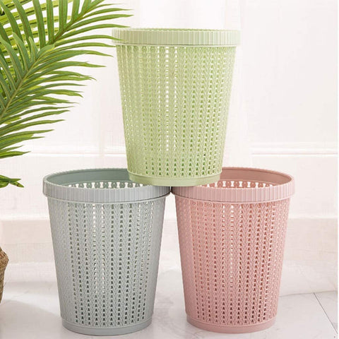 Hollow Garbage Bin with Built-in Garbage Bag Box - Green