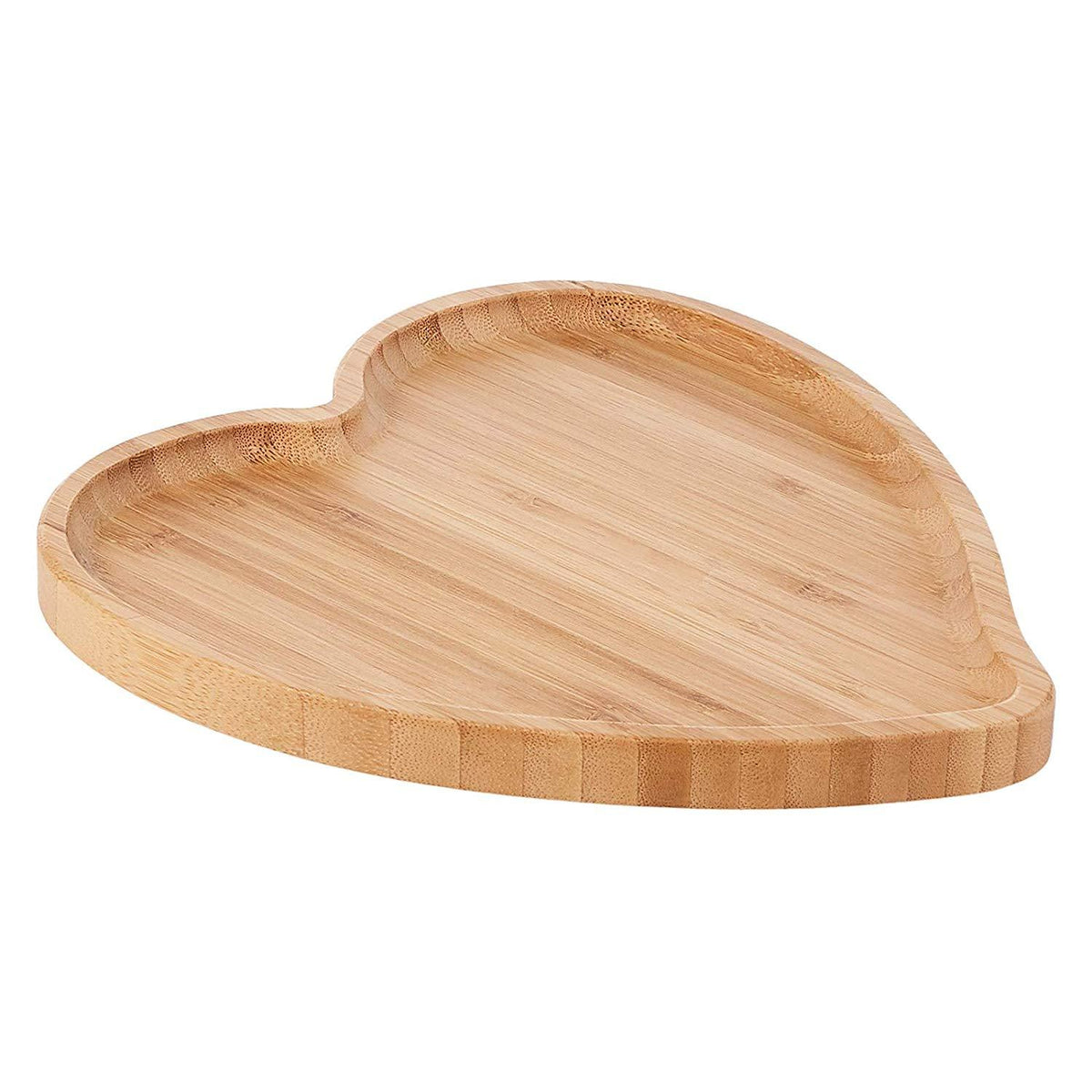Square Wooden Heart Plate, 20 x 20 cm