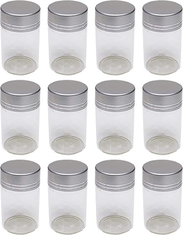 Willow Silver Lid Glass Jars 12 Pc Pack - 5x3cm