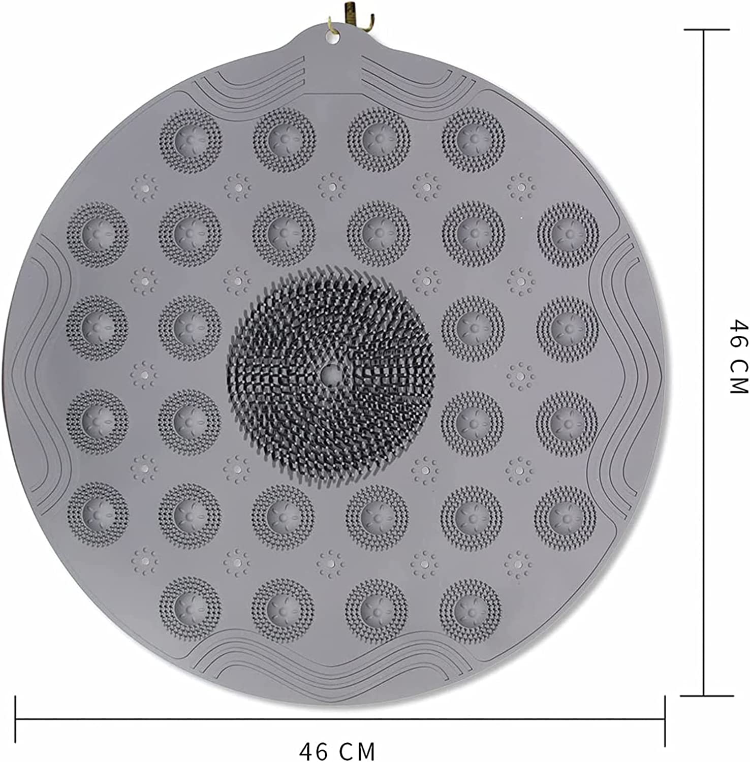 Bathroom Shower Mat, Non-Slip Silicone Foot Massage Bath Mat with Suction Cups