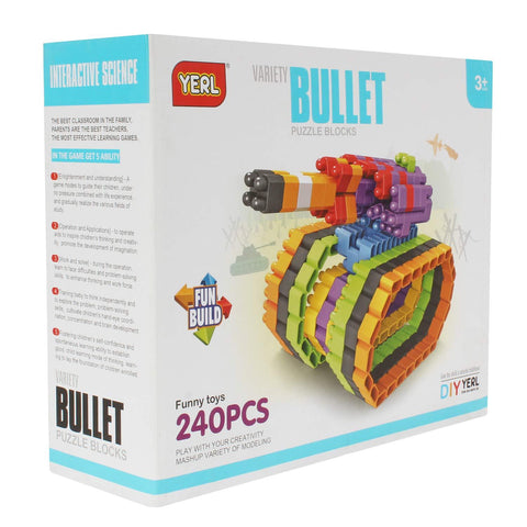 Planet of Toys 240 pcs. Stem Education Series Bullet Blocks