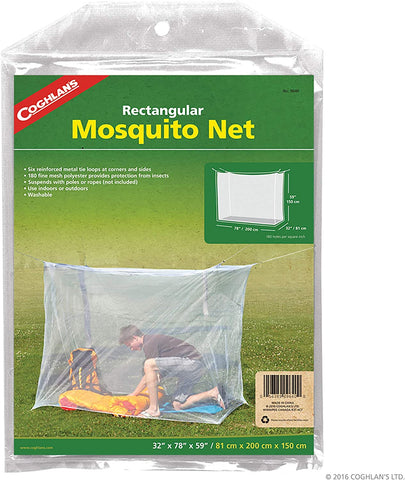 Coghlan's Rectangular Single Wide Mosquito Net - White