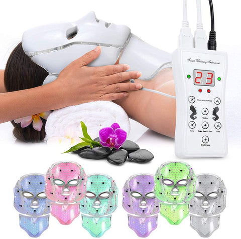 7 Colors LED Mask Face & Neck Neon-Glowing Face Beauty Mask