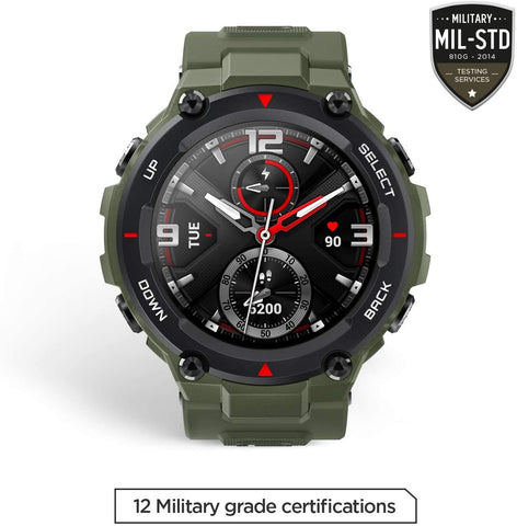 Xiaomi Amazfit T-rex Smartwatch 1.3 Inch Round AMOLED Screen GPS Positioning - Army Green