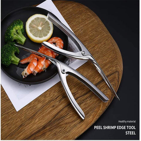 Shrimp Peeling Plier Silver 21 x 6.5centimeter