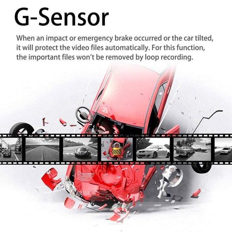 Dual Lens Dash Cam,2.7" Car DVR Vehicle Camera Video Recorder with GPS Module G-Sensor - SquareDubai