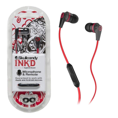Skullcandy 1 3.5mm Connector Ink'd 2.0 Earbud Headphones with Mic - Pink