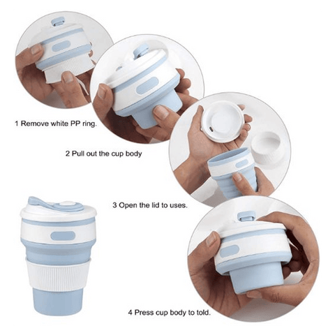 Drinking Collapsible  Bottle for Outdoor Camping / Hiking Silicone Cup