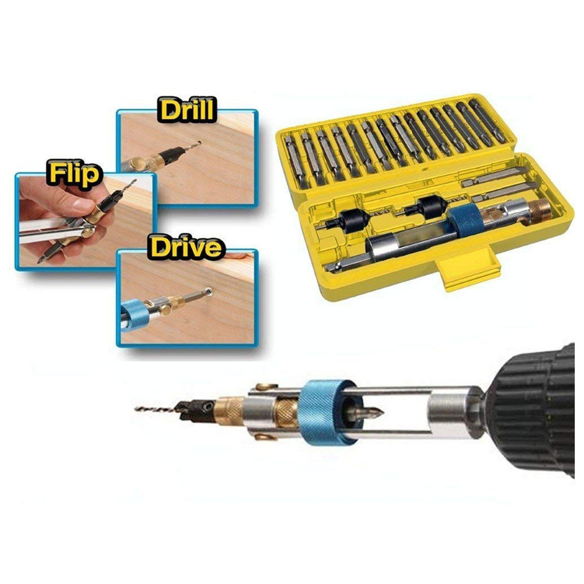 Drill Flip Drive  / Driver Multi Screwdriver Sets Updated version 16 different kinds head - SquareDubai