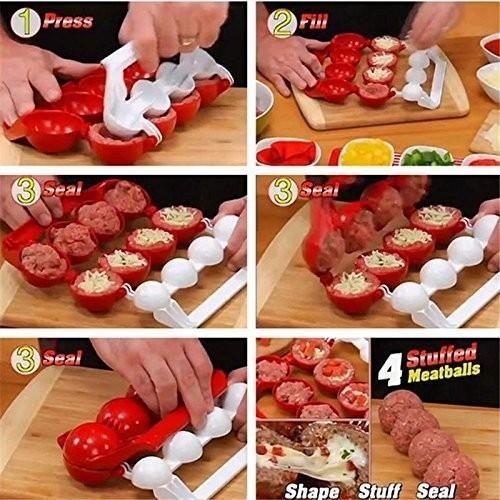 Meatballs Mold Maker Food-Grade Plastic Fish Balls Handmade Meat Ball Mold DIY Kitchen Tools