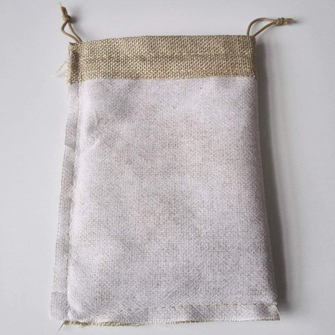 Willow 48Pcs Burlap Bags with Drawstring Gift Jute bags Included Cotton Lining (CREAM, 10X14)