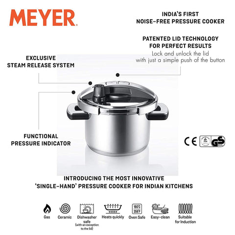 MEYER Stainless Steel  Pressure Cooker 6 LTR