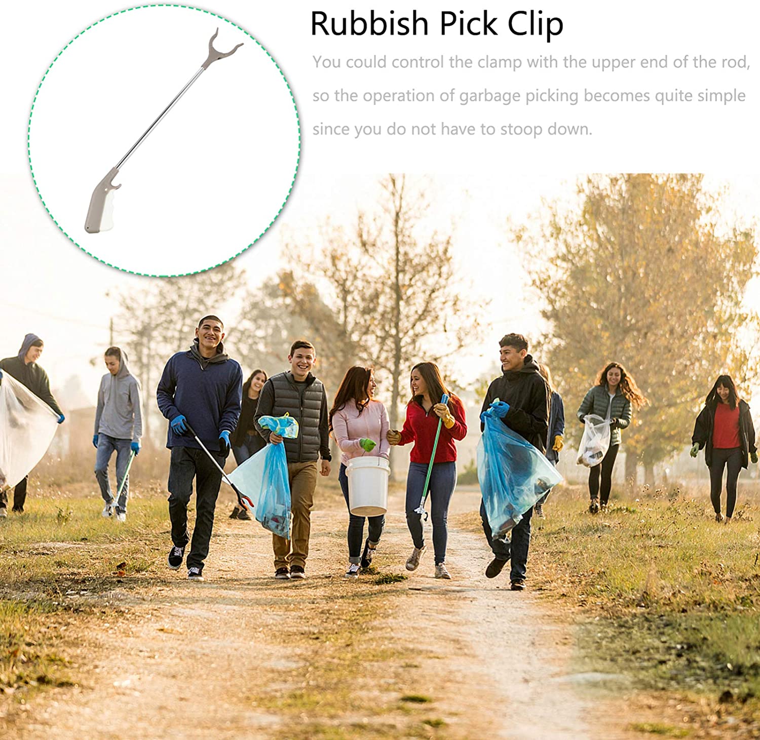 Assist Tool for Trash Pickup Litter Picker Garden Nabber Disabled Handicap Arm 60cm