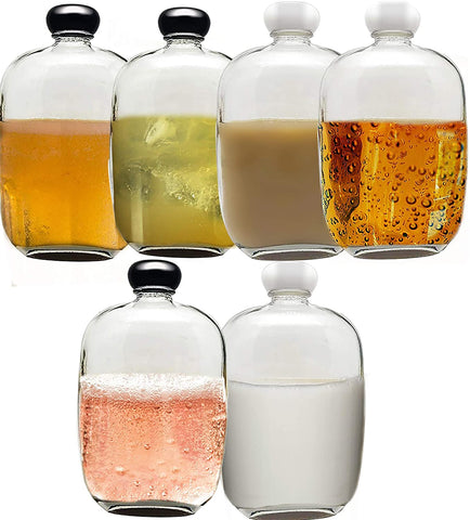 12 Pc Pack Small Juice Mini Glass  Bottles for Milk Beverage Perfume Oil & Sauce  350ml