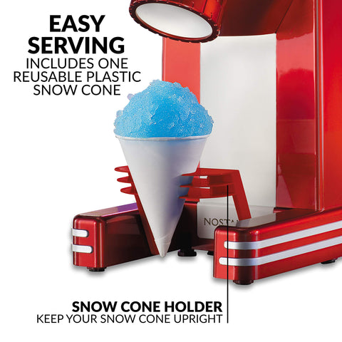 Nostalgia RSM702 Retro Single Snow Cone Maker, Red
