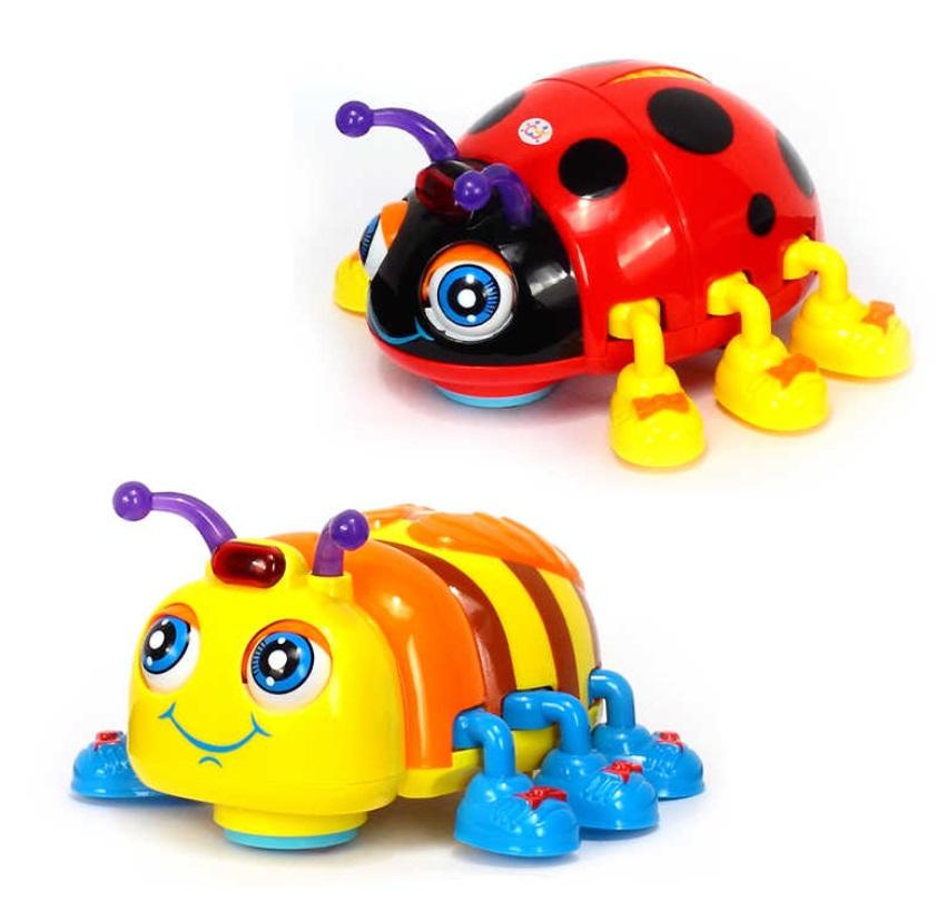 Hola - Baby Toys Infant Crawl Beetle Electric Toy Bee Ladybug with Music & Light