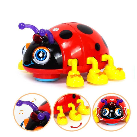 Hola - Baby Toys Infant Crawl Beetle Electric Toy Bee Ladybug with Music & Light