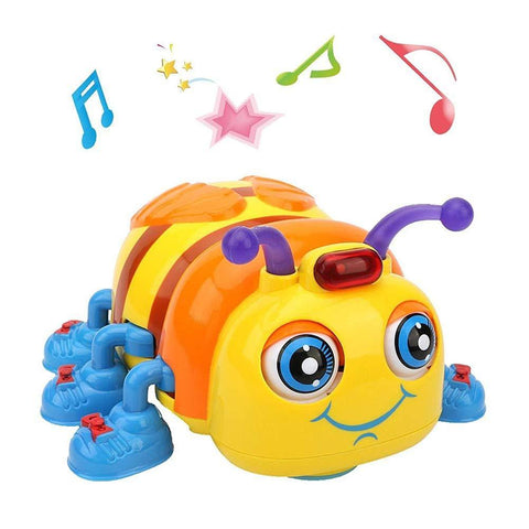 Hola - Baby Toys Infant Crawl Beetle Electric Toy Bee Ladybug with Music & Light