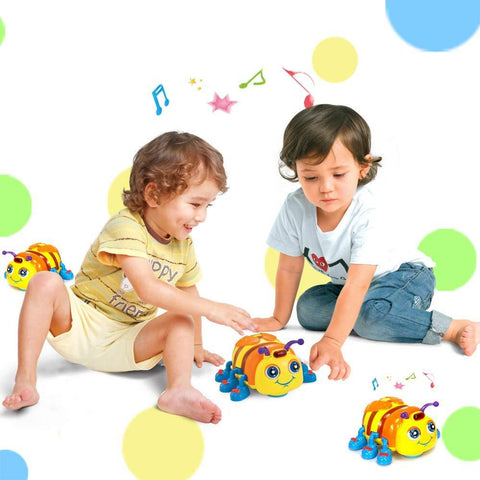 Hola - Baby Toys Infant Crawl Beetle Electric Toy Bee Ladybug with Music & Light