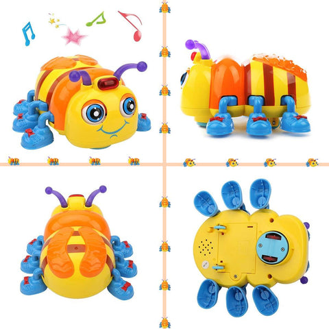 Hola - Baby Toys Infant Crawl Beetle Electric Toy Bee Ladybug with Music & Light