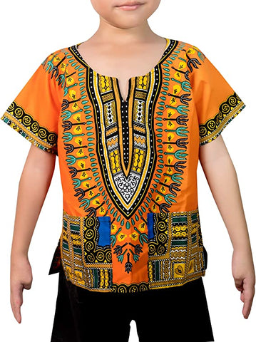 Children Traditional Colourful African Dashiki Thailand Style with Shorts (Pink) - Tribe