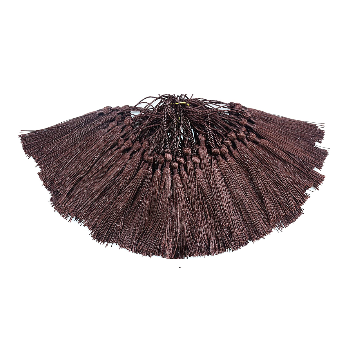 96 PCS Brown Soft Craft Tassels with Loops for Jewelry Making, DIY, Bookmark, - WILLOW