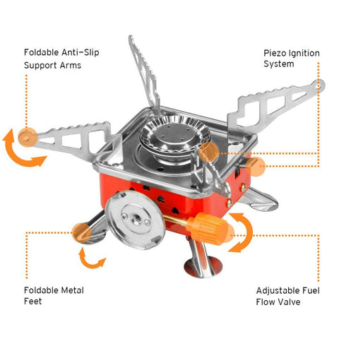 Generic Portable Butane Gas Stove Burner for Camping -  Zt-202
