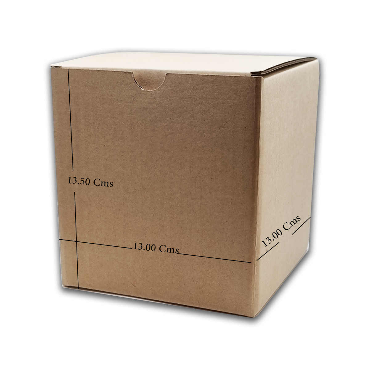Heavy Duty & Strong Brown Corrugated kraft Boxes for Gifts (13x13.5x13) Cms – (6Pc Pack) - WILLOW