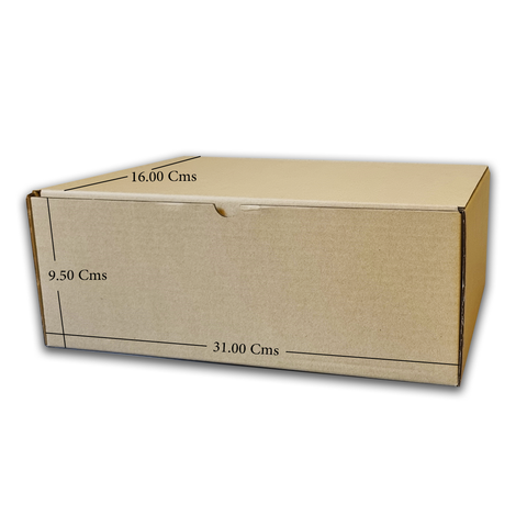 Heavy Duty Brown Corrugated kraft Boxes for Gifts (31x16x9.5) Cms – (6Pc Pack) - WILLOW