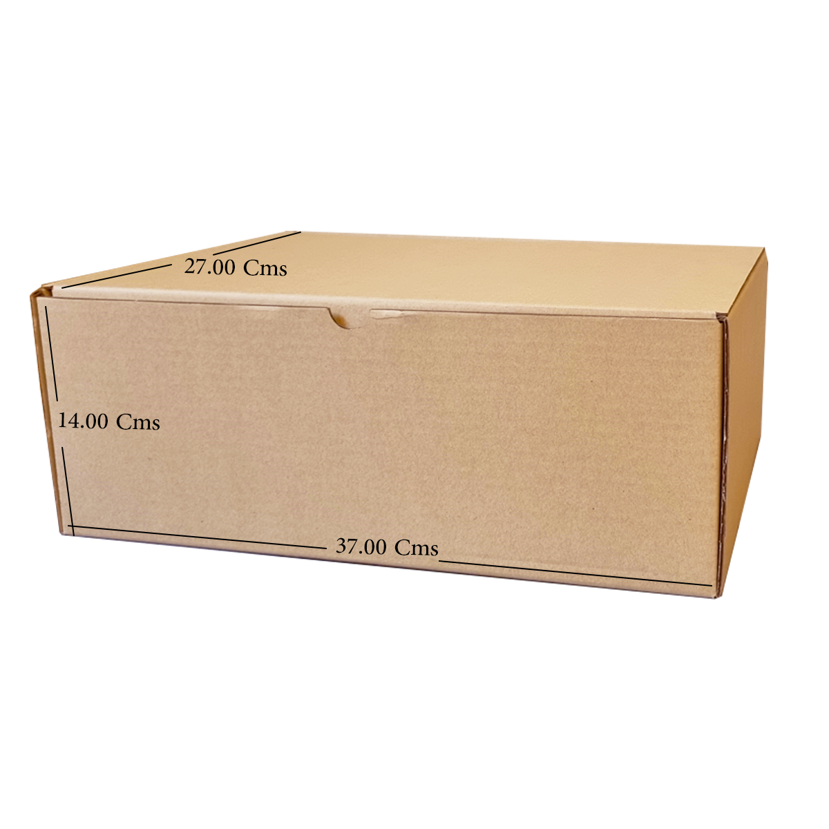 Heavy Duty Brown Corrugated kraft Boxes for Gifts (37x14x27) Cms – (6Pc Pack) - WILLOW